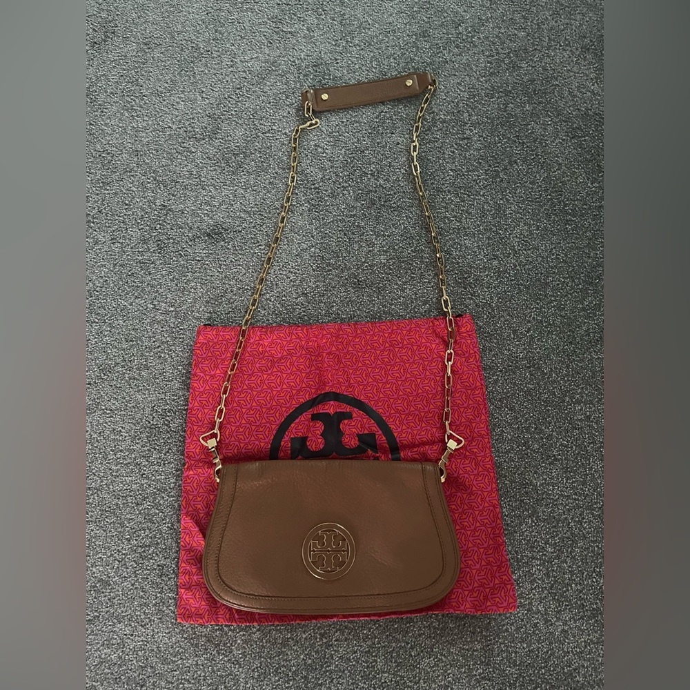 Tory Burch Leather Logo Crossbody/Clutch Bag